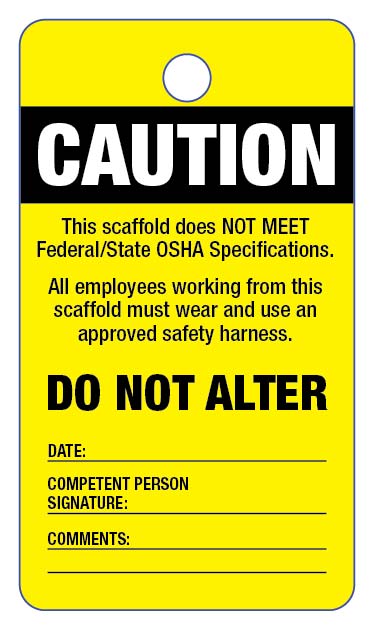Caution Do Not Alter Lock Out Tag - New Signs