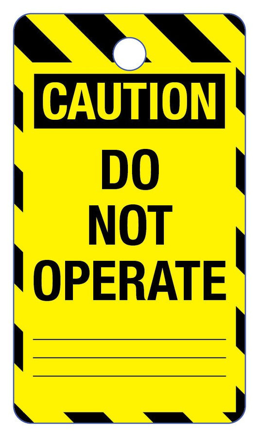 Caution Do Not Operate Lock Out Tag - New Signs