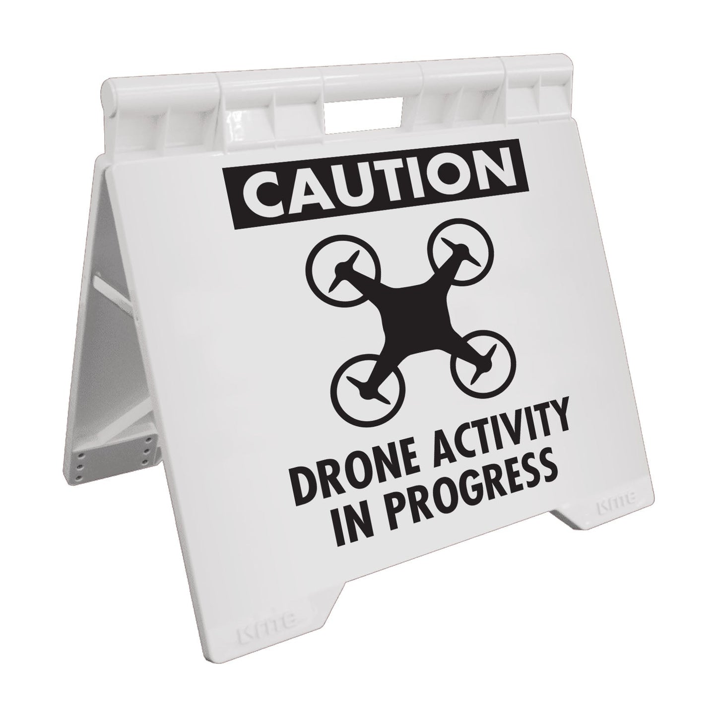 Caution Drone Activity In Progress - Evarite A - Frame Sign - New Signs