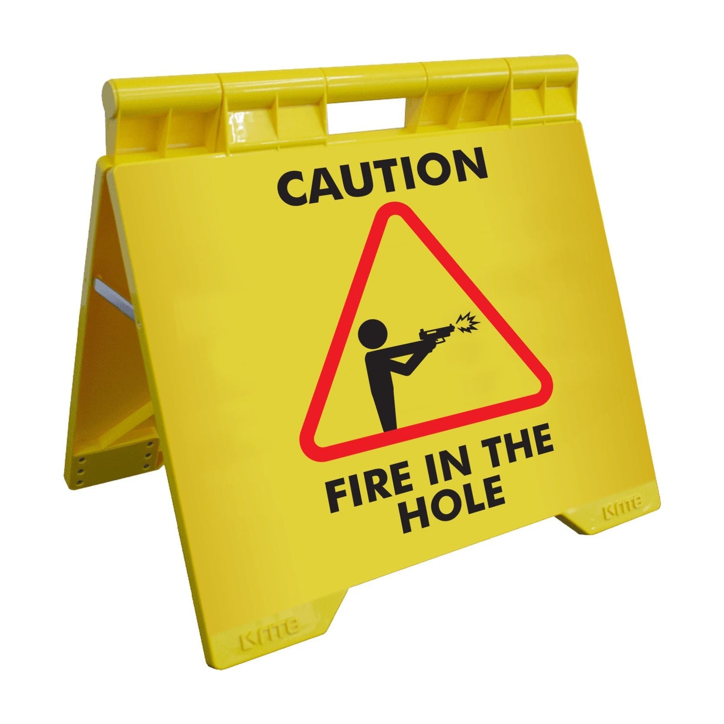 Caution Fire In The Hole - Evarite A - Frame Sign - New Signs