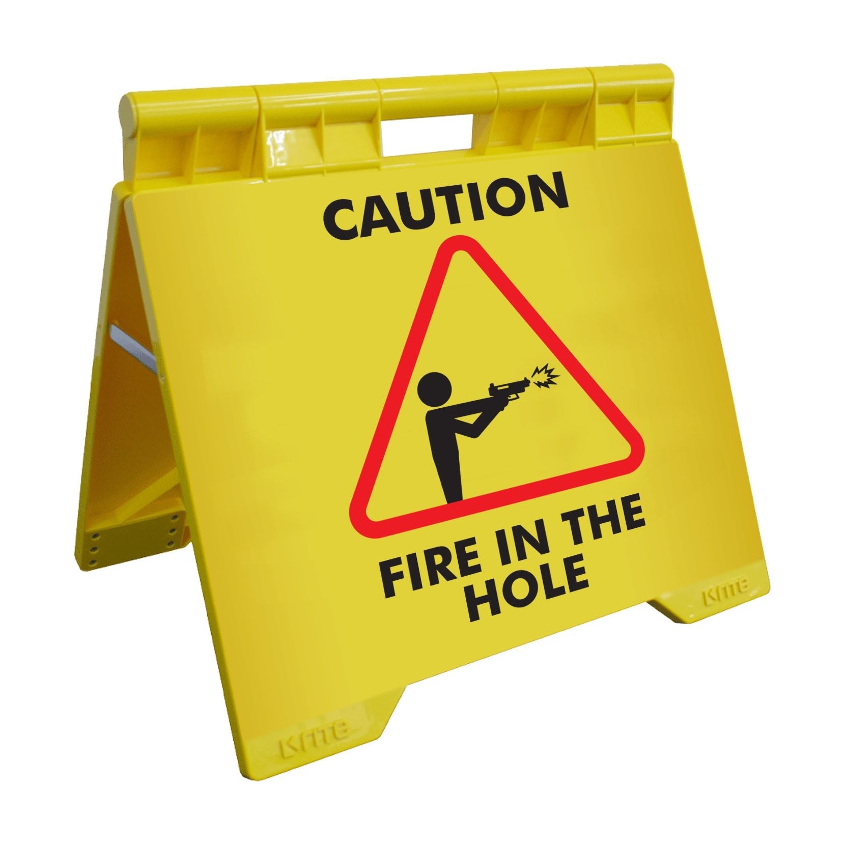 Caution Fire In The Hole - Evarite A - Frame Sign - New Signs