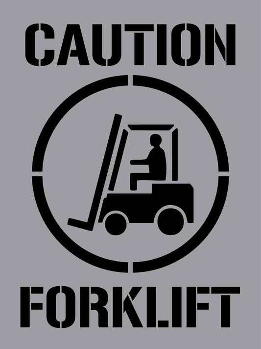 Caution Forklift - Aluminium Composite Stencil - New Signs