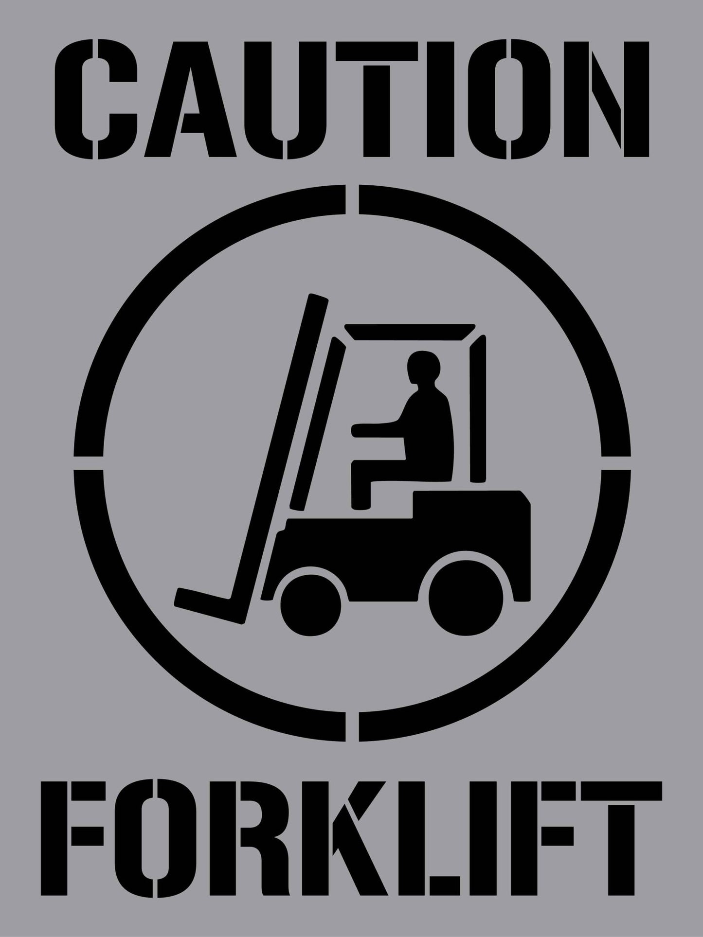 Caution Forklift - Aluminium Composite Stencil - New Signs