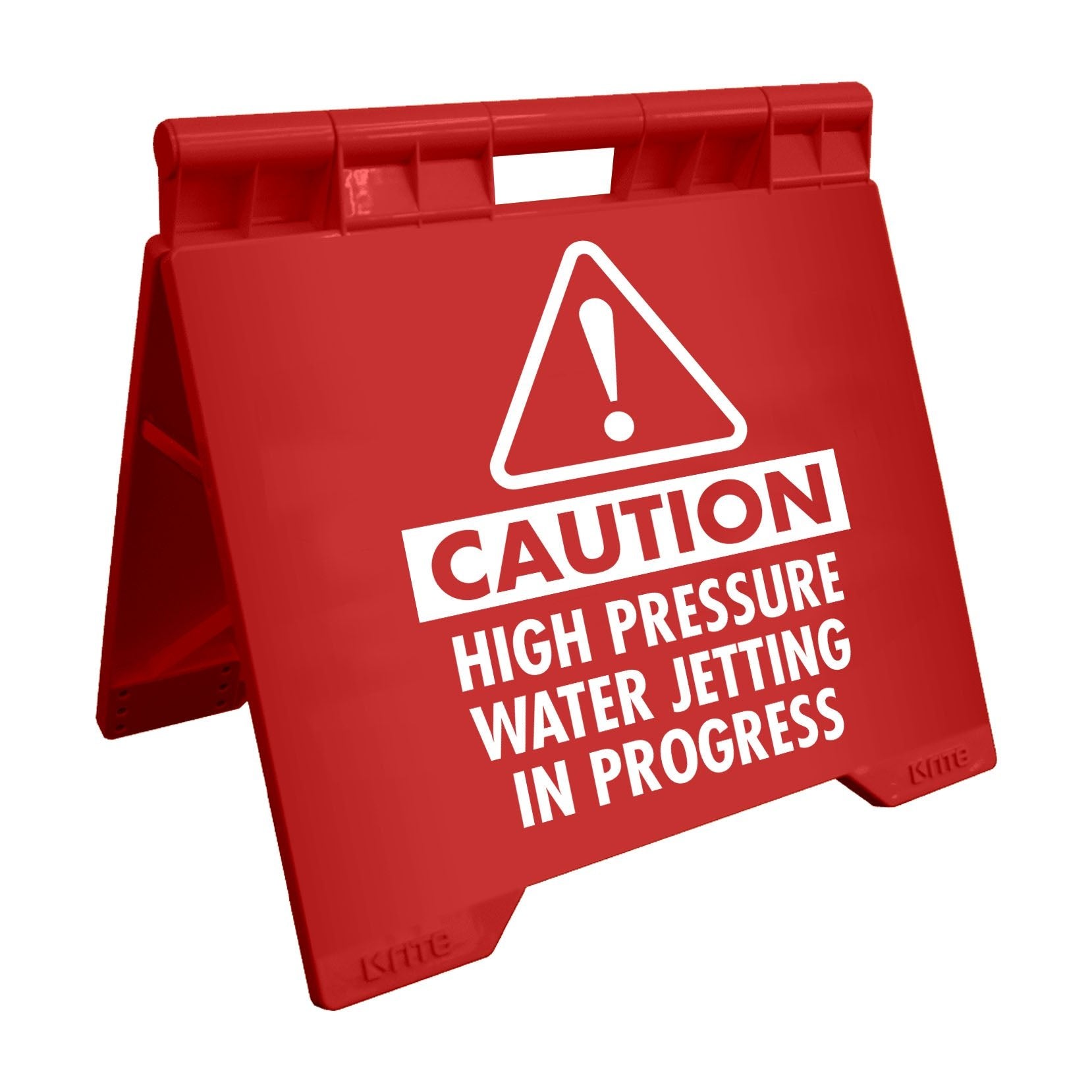 Caution High Pressure Water Jetting In Progress - Evarite A - Frame Sign - New Signs