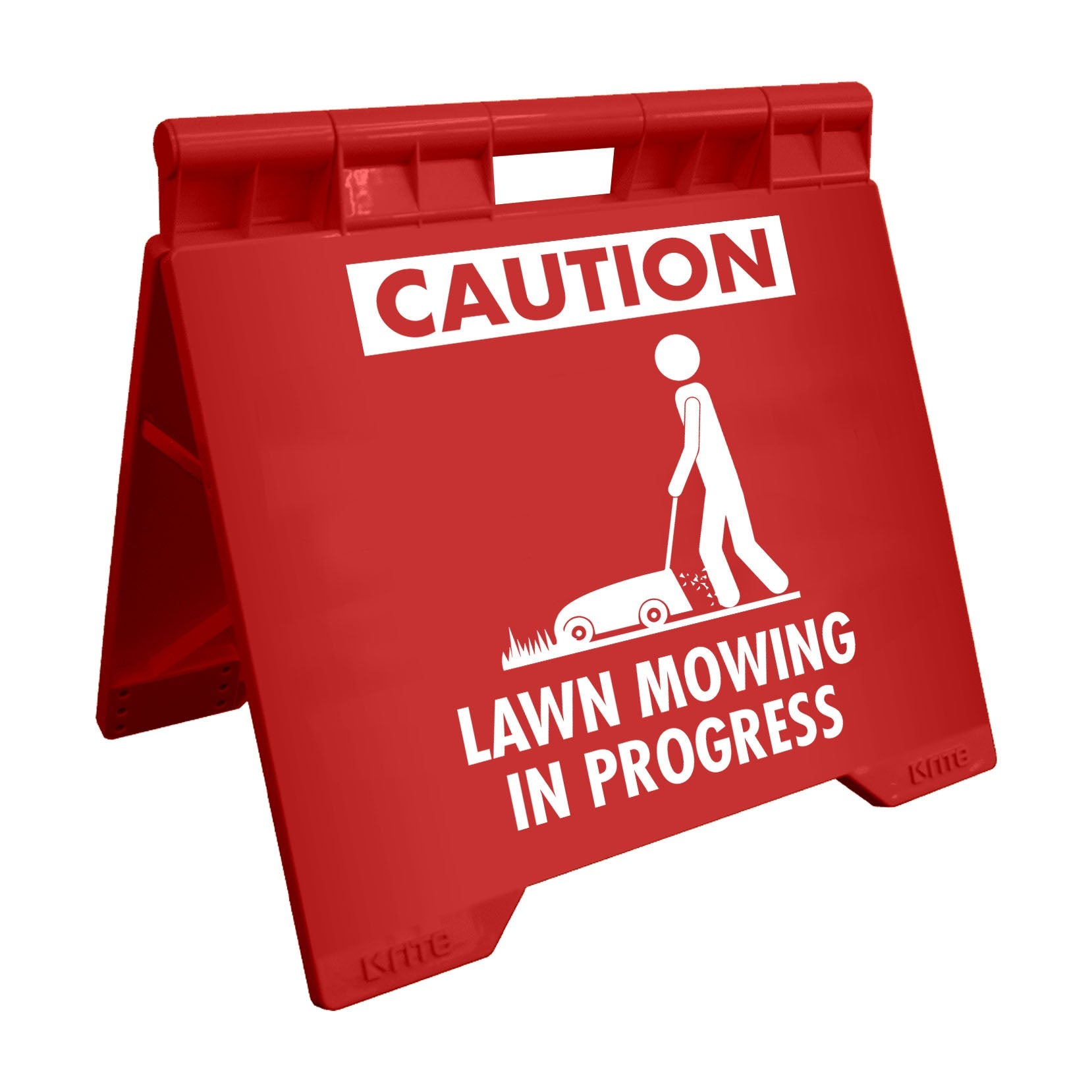 Caution Lawn Mowing In Progress - Evarite A - Frame Sign - New Signs