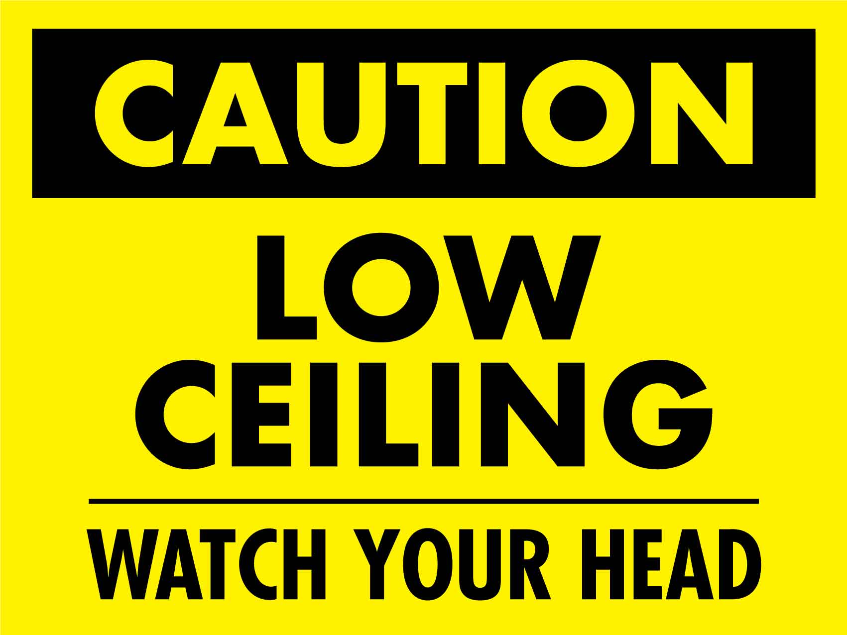 Caution Low Ceiling Sign - New Signs