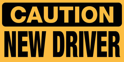 Caution New Driver Magnetic Vehicle Sign - New Signs
