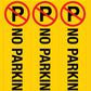 Caution No Parking - Corflute Bollard Cover - New Signs