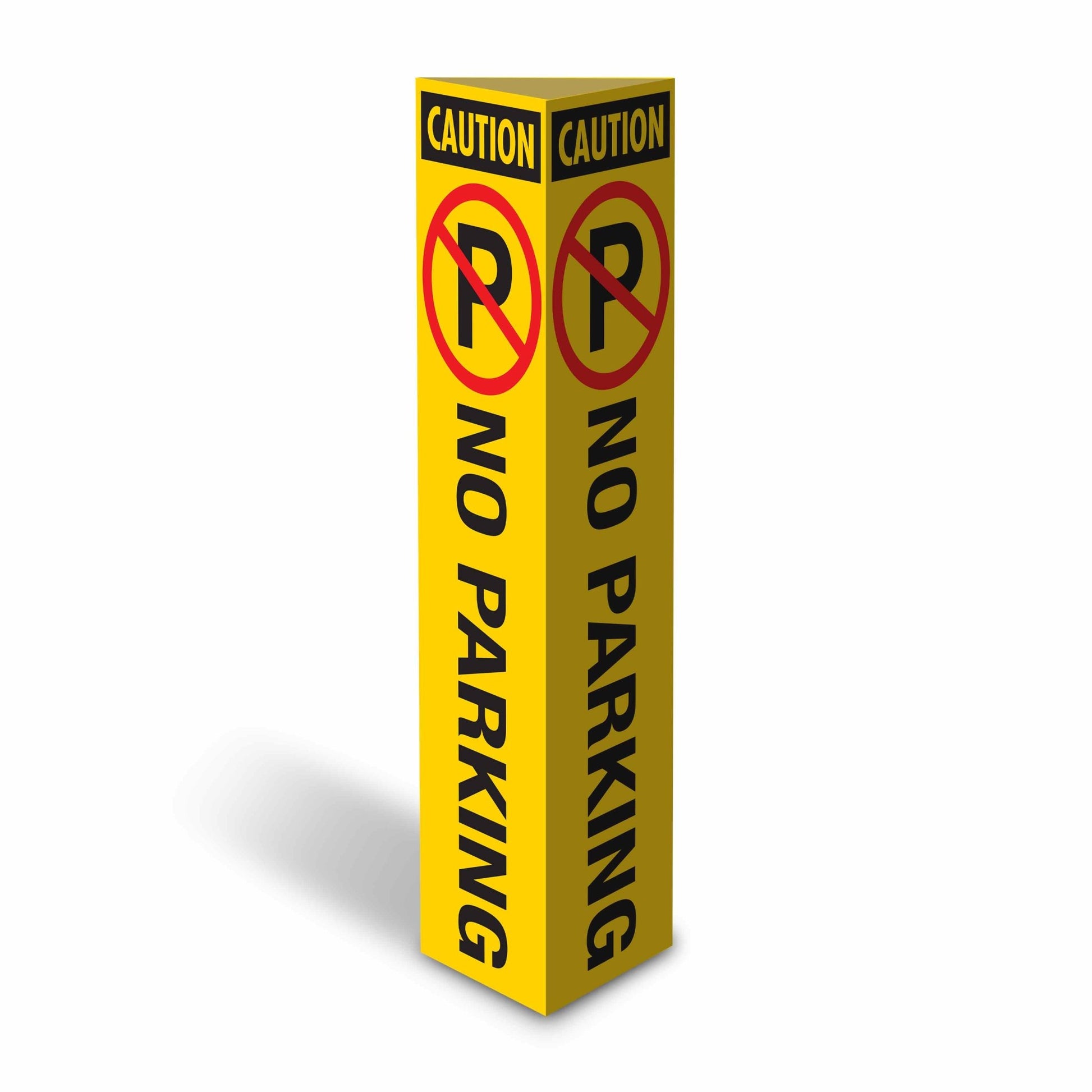Caution No Parking - Corflute Bollard Cover - New Signs