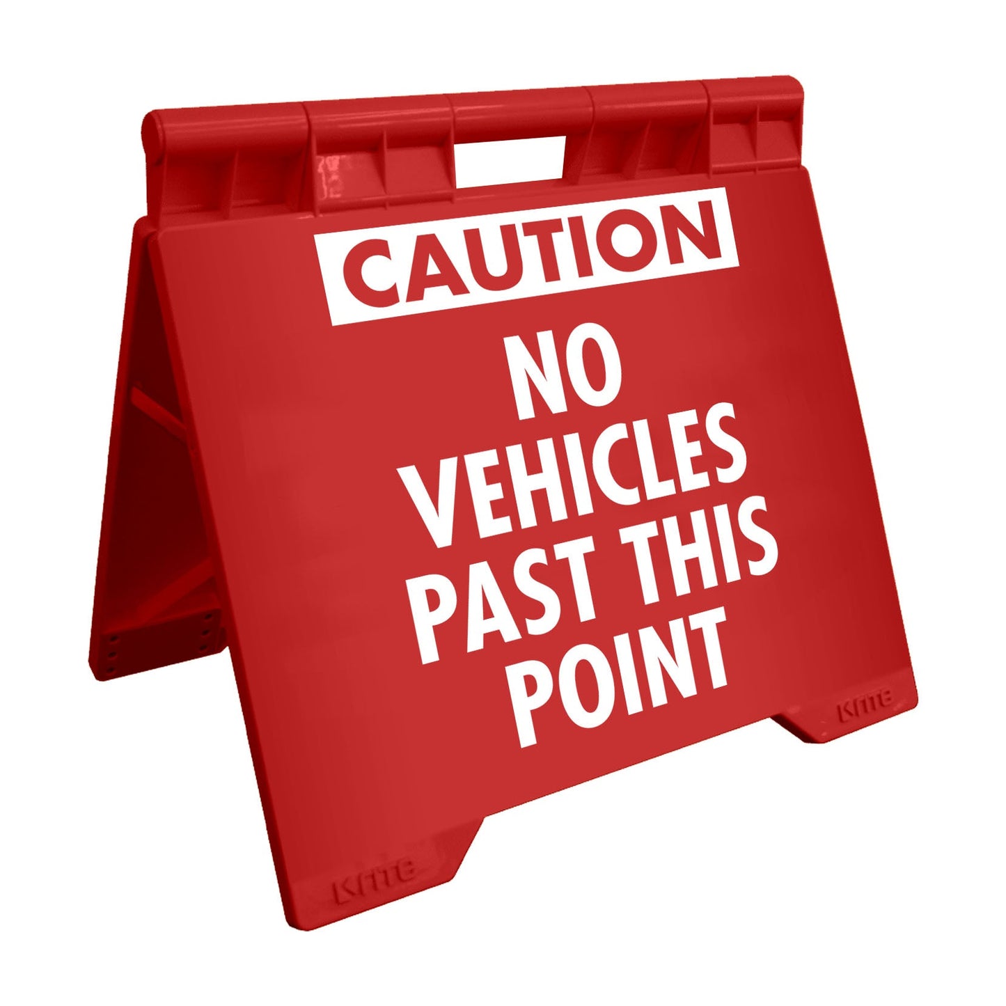 Caution No Vehicles Past This Point - Evarite A - Frame Sign - New Signs