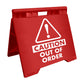 Caution Out Of Order - Evarite A - Frame Sign - New Signs