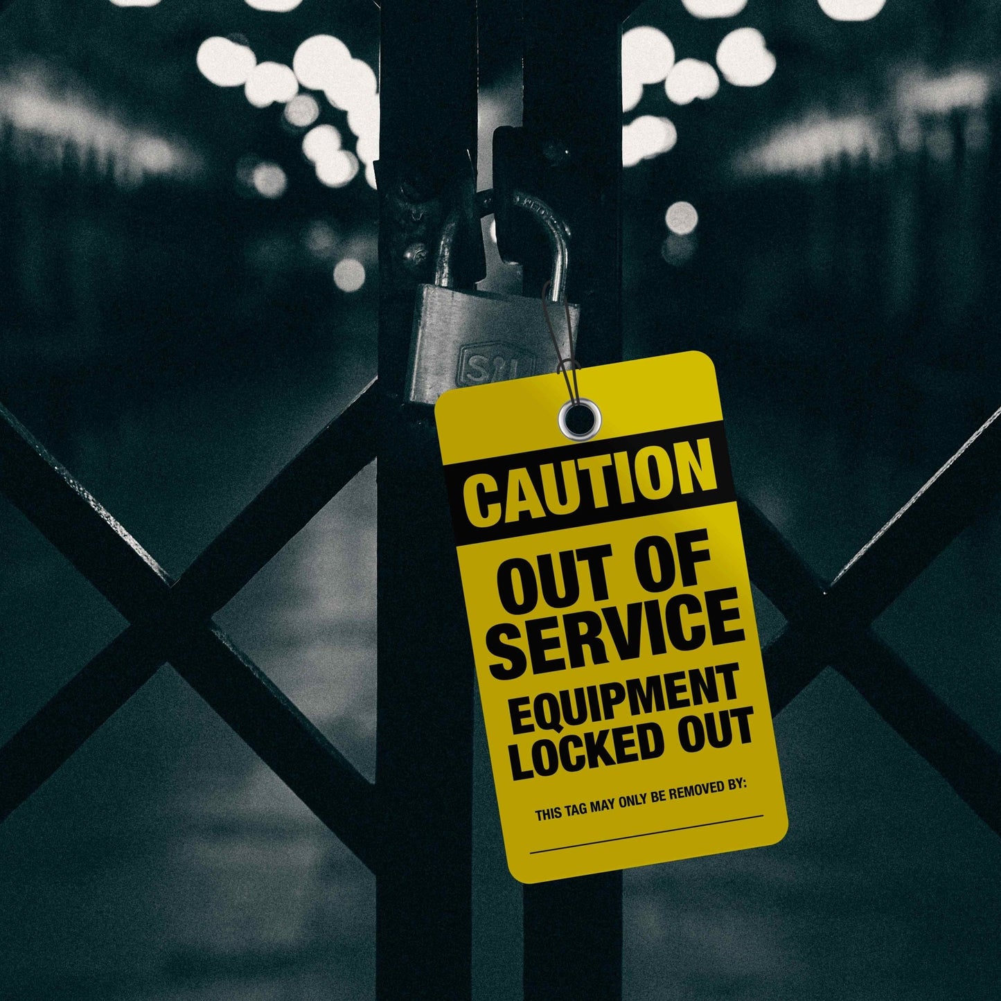 Caution Out Of Service Equipment Locked Out Lock Out Tag - New Signs