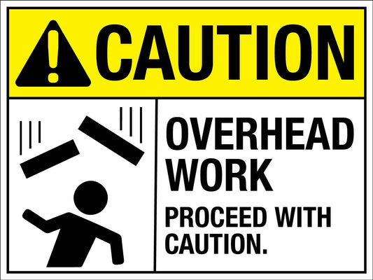 Caution Overhead Work Sign - New Signs