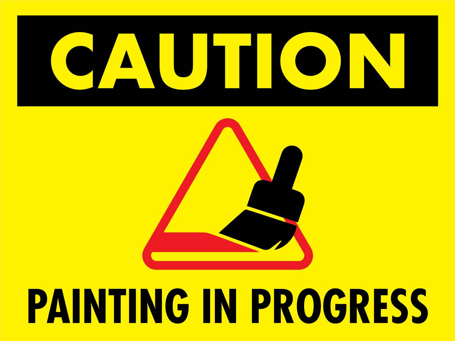 Caution Painting In Progress Icon Sign - New Signs