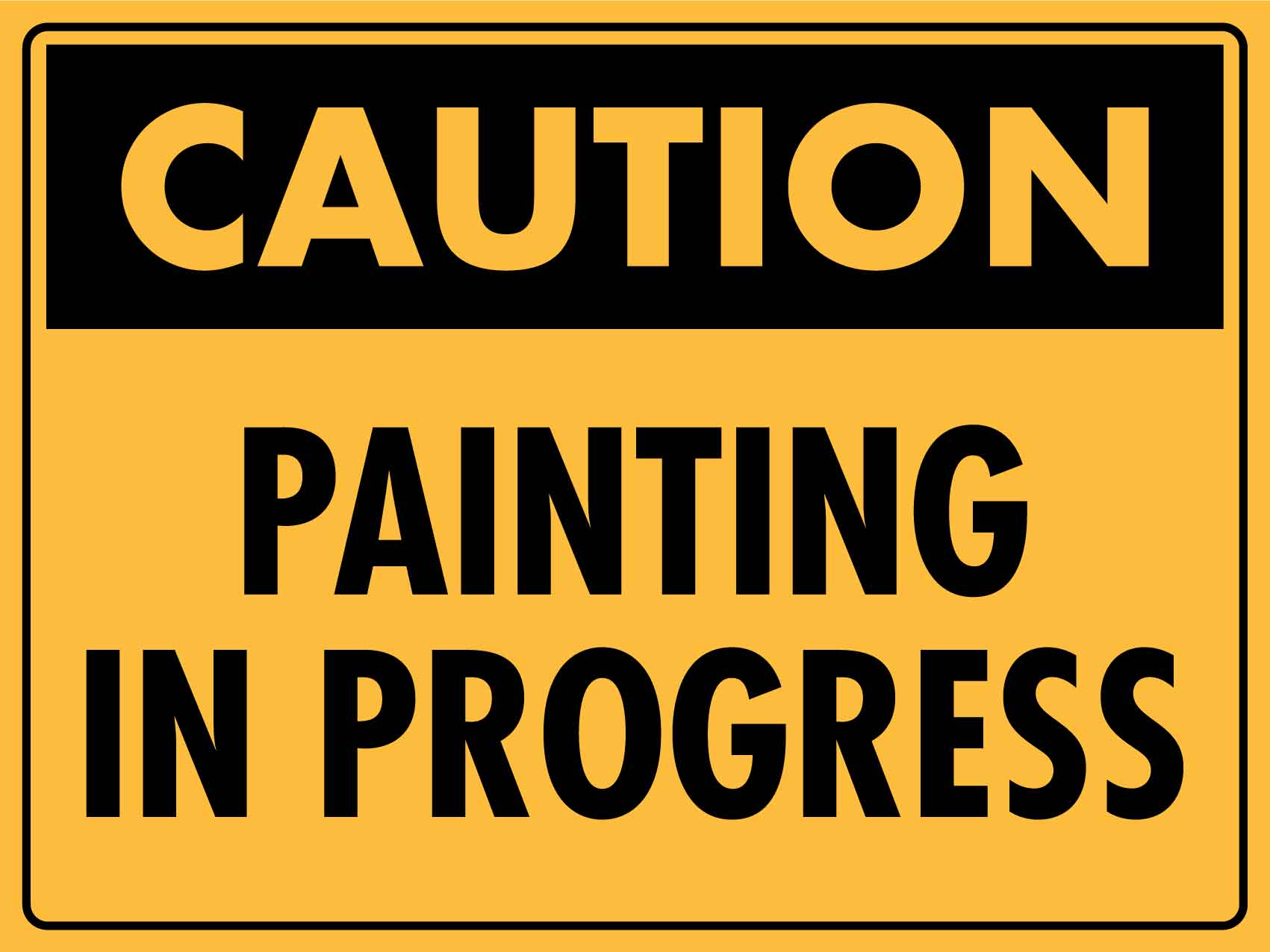 Caution Painting In Progress Sign - New Signs