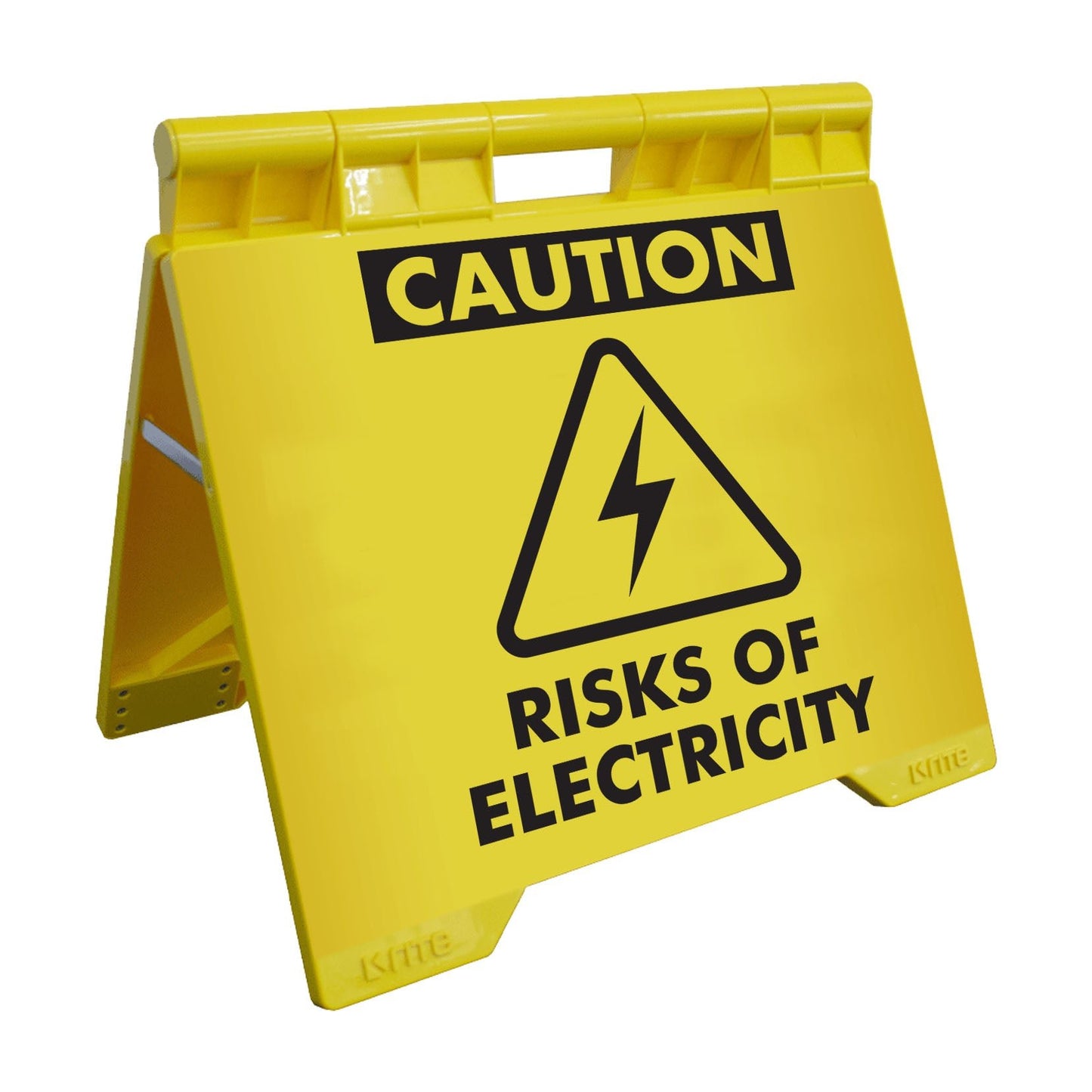 Caution Risk Of Electricity - Evarite A - Frame Sign - New Signs