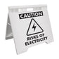 Caution Risk Of Electricity - Evarite A - Frame Sign - New Signs
