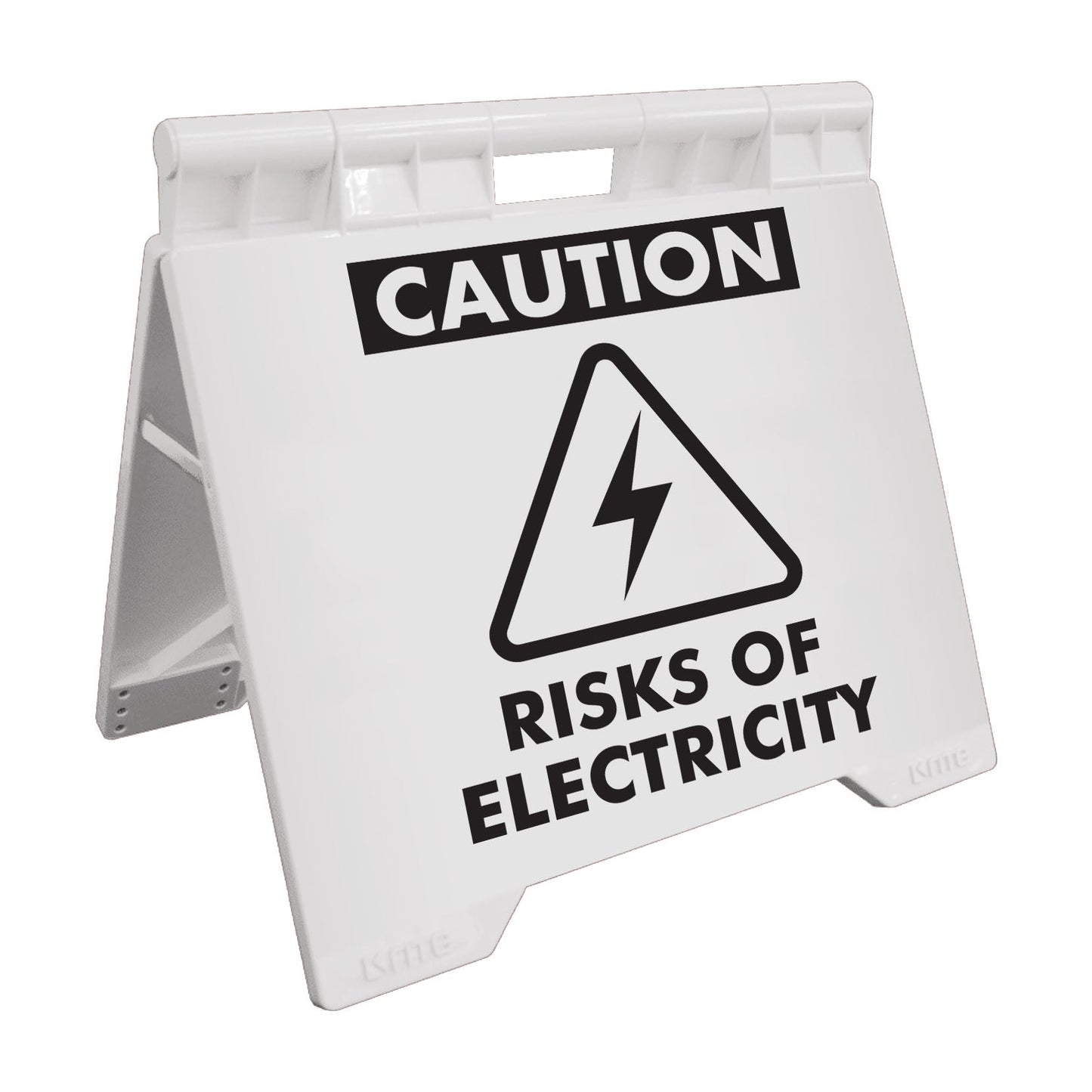 Caution Risk Of Electricity - Evarite A - Frame Sign - New Signs
