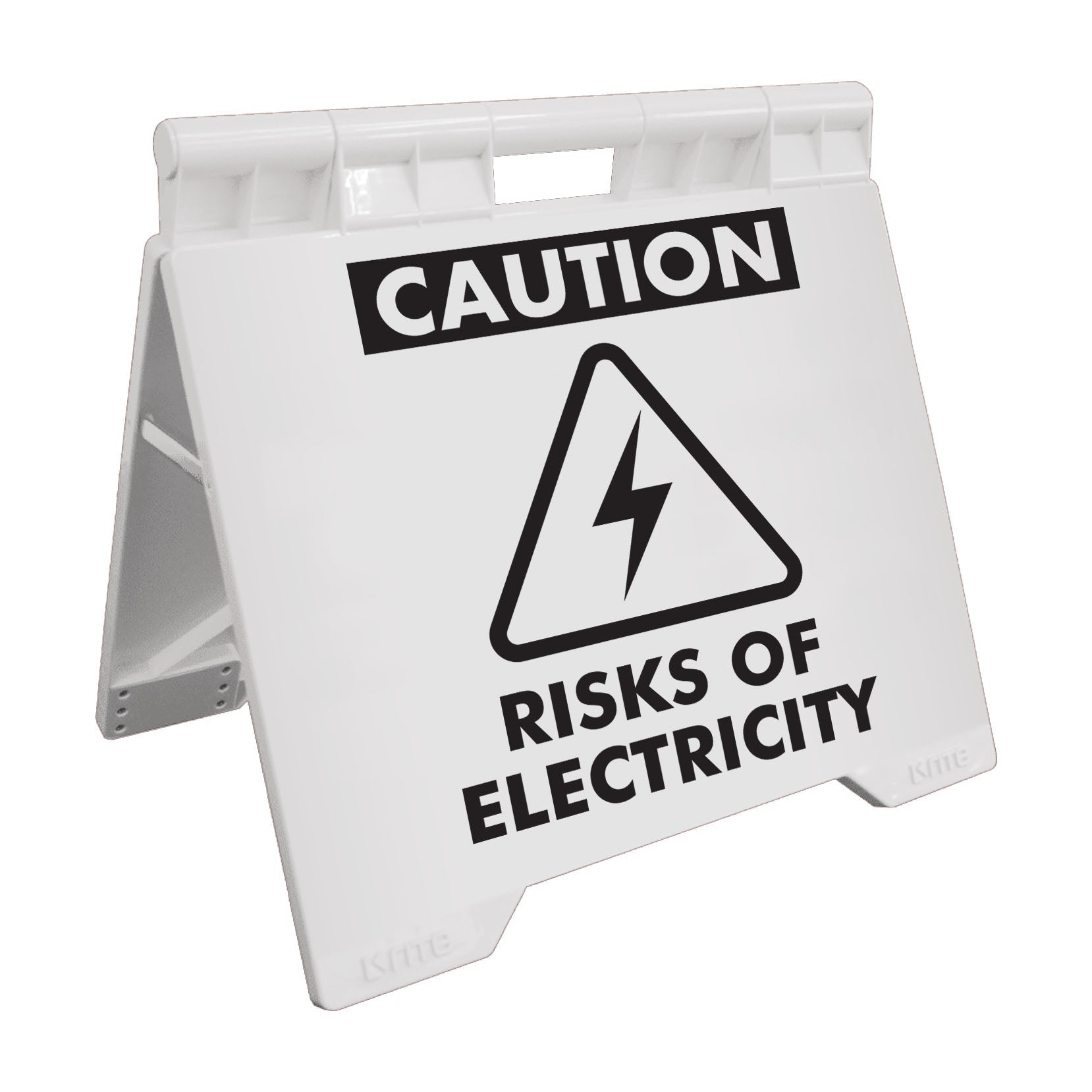 Caution Risk Of Electricity - Evarite A - Frame Sign - New Signs