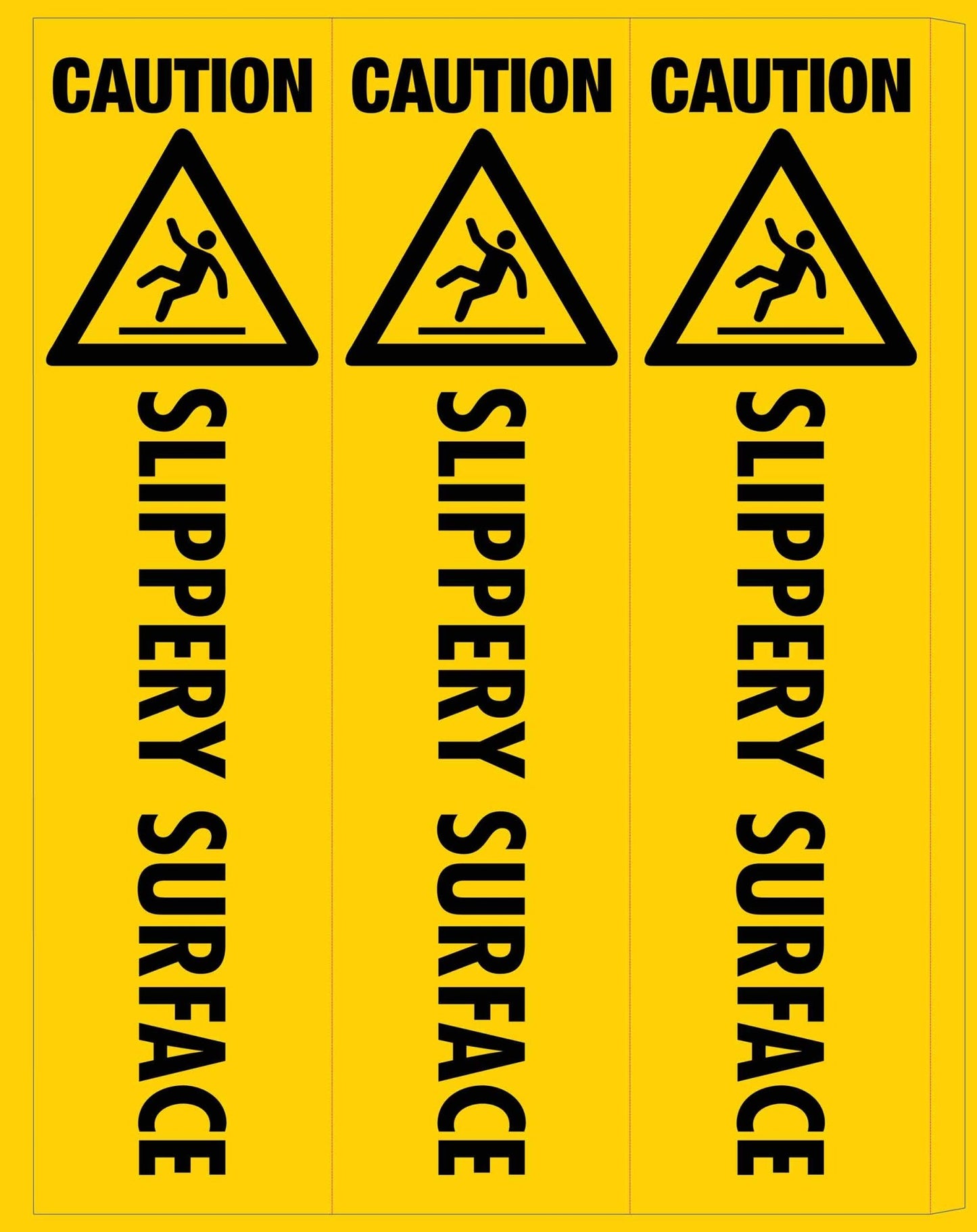 Caution Slippery Surface - Corflute Bollard Cover - New Signs