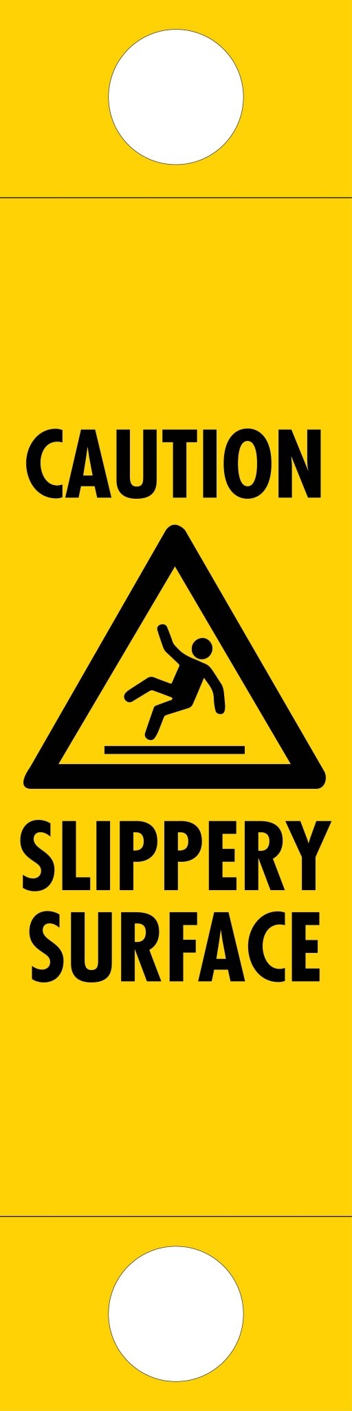 Caution Slippery Surface - Corflute Bollard Traffic Signs - New Signs