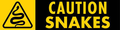 Caution Snakes - Landscape Corflute Toblerone Signs - New Signs
