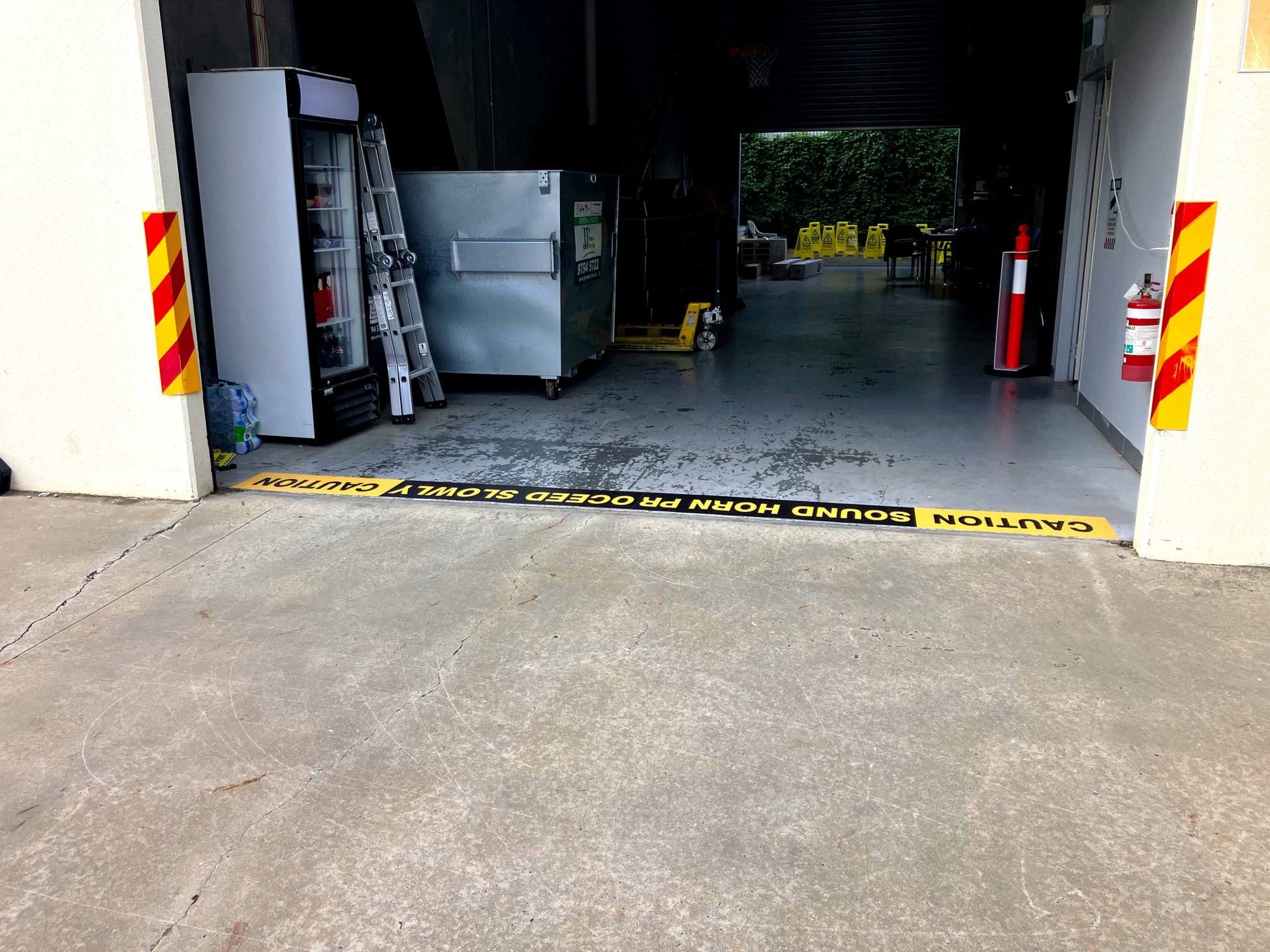 Caution Sound Horn Proceed Slowly - Floor Sticker - New Signs