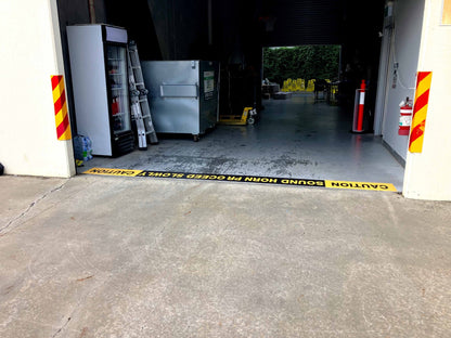Caution Sound Horn Proceed Slowly - Floor Sticker - New Signs
