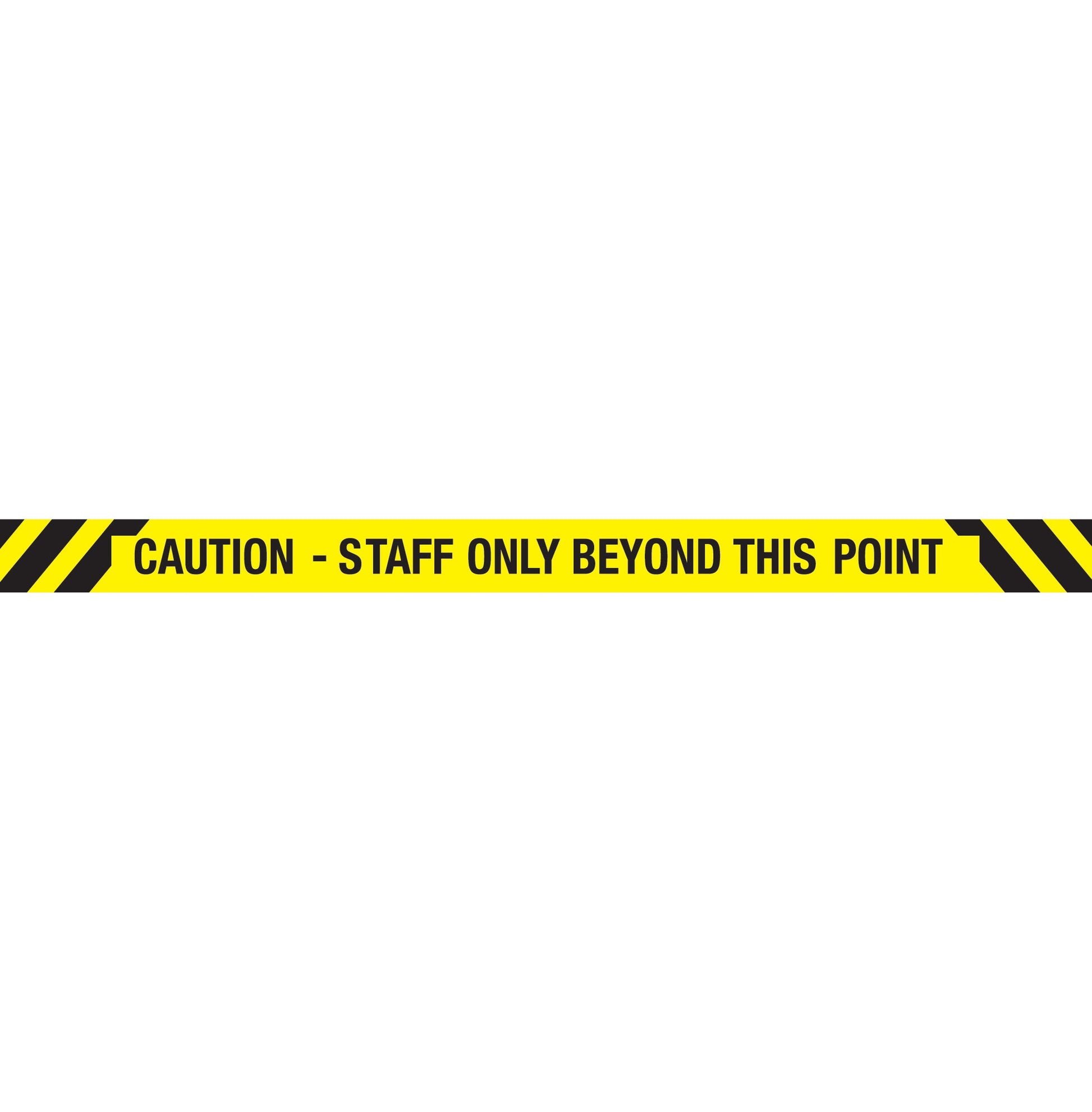 Caution Staff Only Beyond This Point - Floor Sticker - New Signs