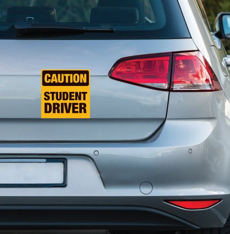 Caution Student Driver Magnetic Vehicle Sign - New Signs
