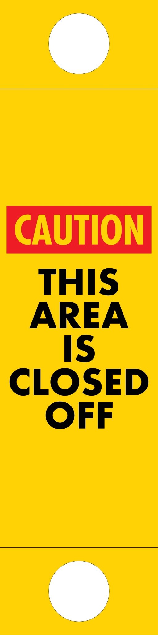 Caution This Area Is Closed Off - Corflute Bollard Traffic Signs - New Signs
