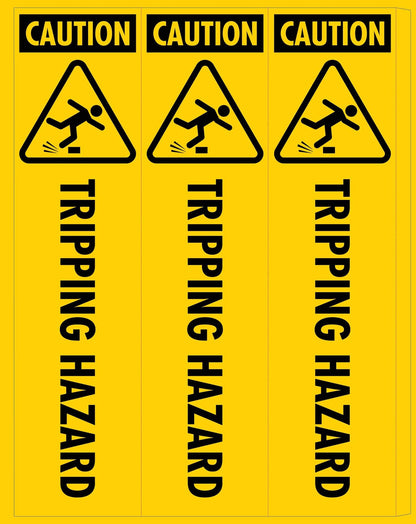 Caution Tripping Hazard - Corflute Bollard Cover - New Signs