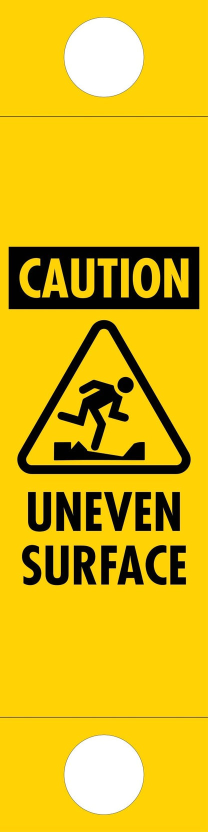Caution Uneven Surface - Corflute Bollard Traffic Signs - New Signs
