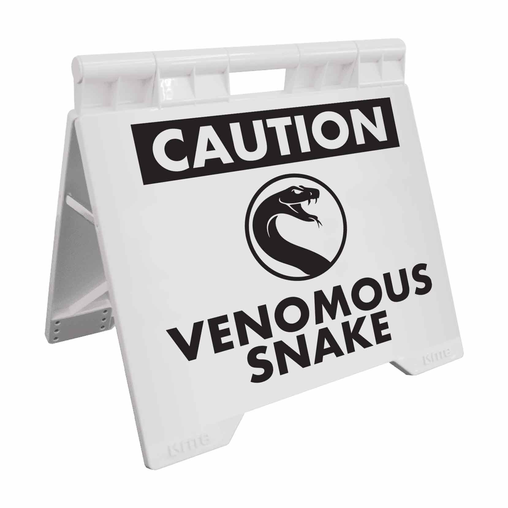 Caution Venomous Snake - Evarite A - Frame Sign - New Signs