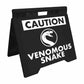 Caution Venomous Snake - Evarite A - Frame Sign - New Signs