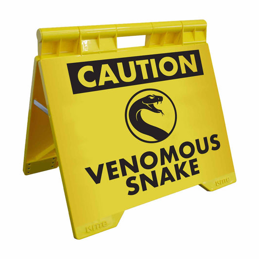 Caution Venomous Snake - Evarite A - Frame Sign - New Signs