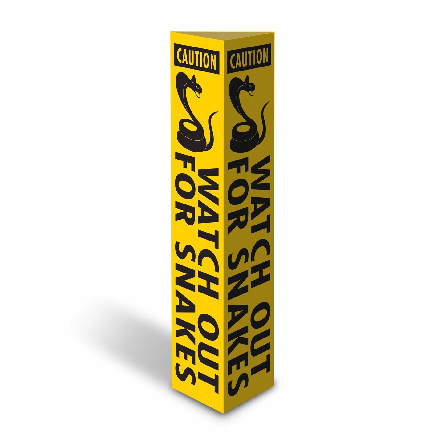 Caution Watch Out For Snakes - Corflute Bollard Cover - New Signs