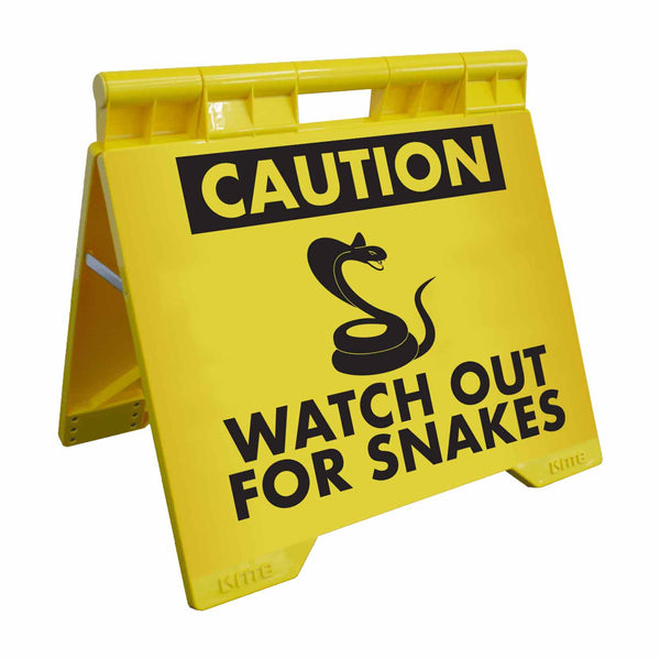 Caution Watch Out For Snakes - Evarite A-Frame Sign – New Signs