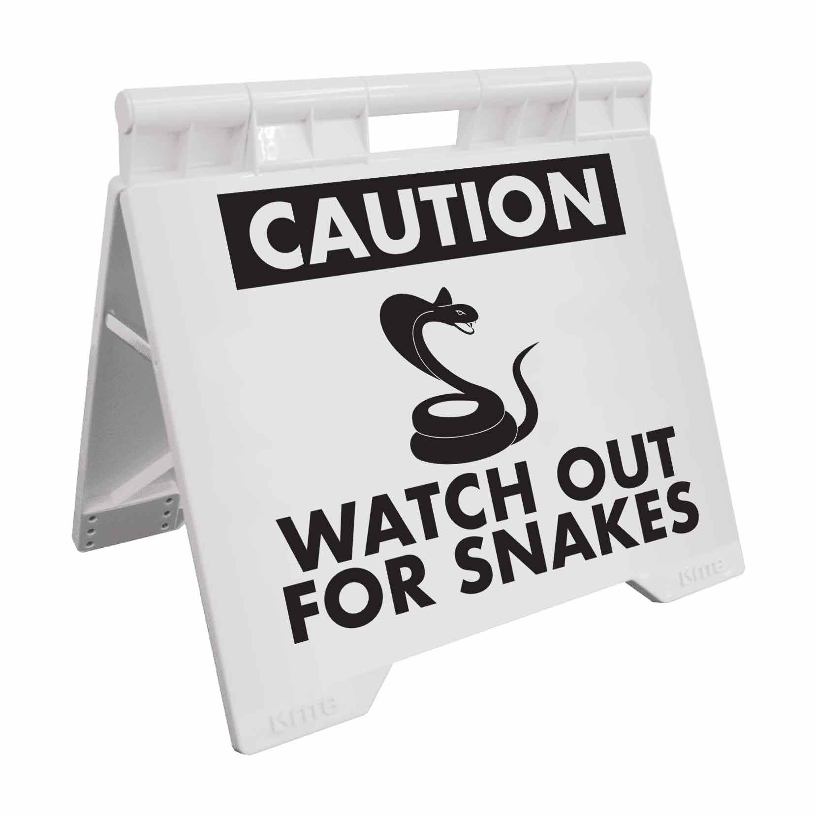 Caution Watch Out For Snakes - Evarite A - Frame Sign - New Signs