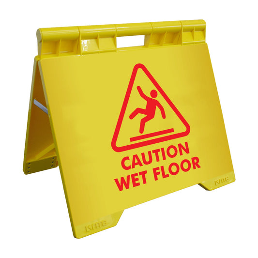 Caution Wet Floor Red - Evarite A - Frame Sign - New Signs