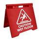 Caution Wet Floor Red - Evarite A - Frame Sign - New Signs