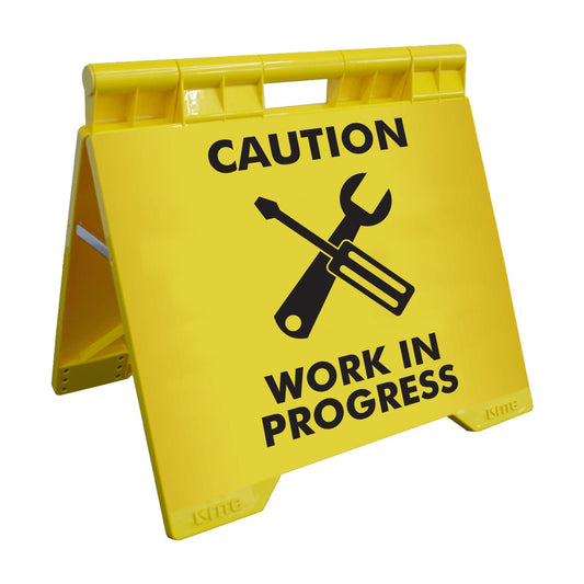 Caution Work In Progress - Evarite A - Frame Sign - New Signs