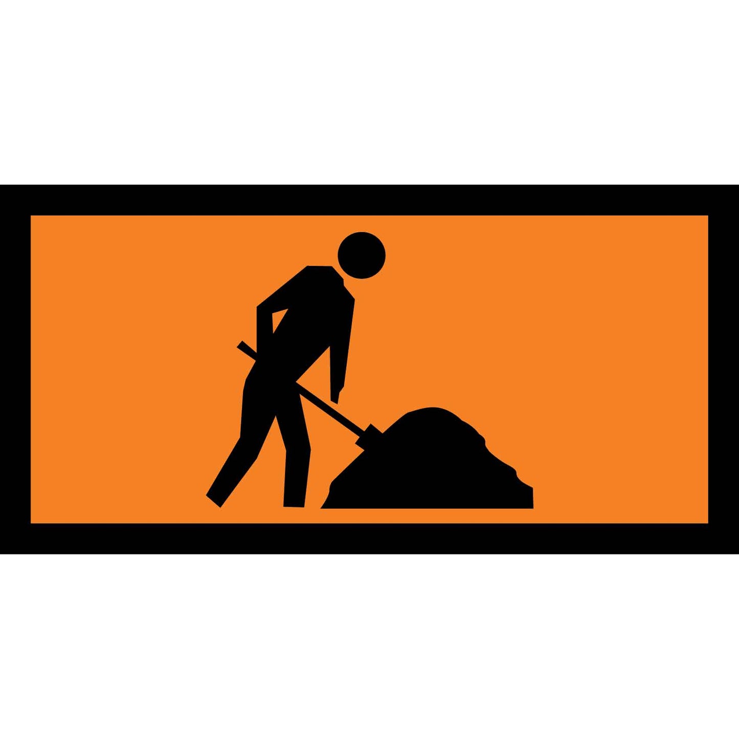 Caution Workmen Ahead Orange Multi Message Traffic Sign 300mm x 600mm - New Signs