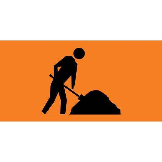 Caution Workmen Ahead Orange Multi Message Traffic Sign 300mm x 600mm - New Signs