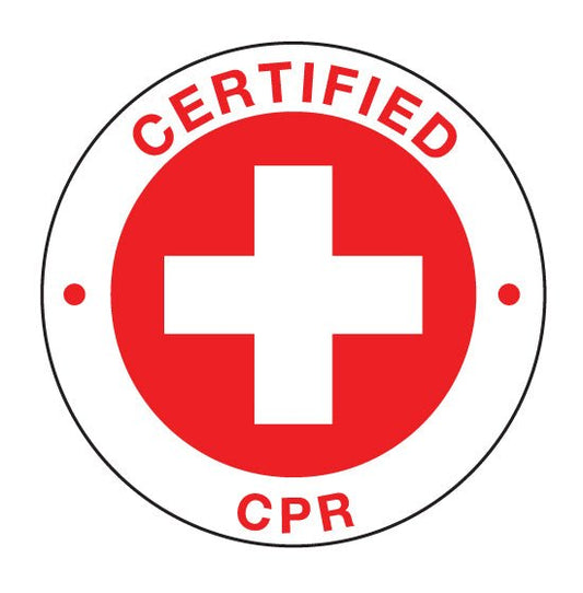 CERTIFIED CPR Hard Hat Stickers - New Signs