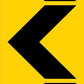Chevron Left - Corflute Bollard Traffic Signs - New Signs