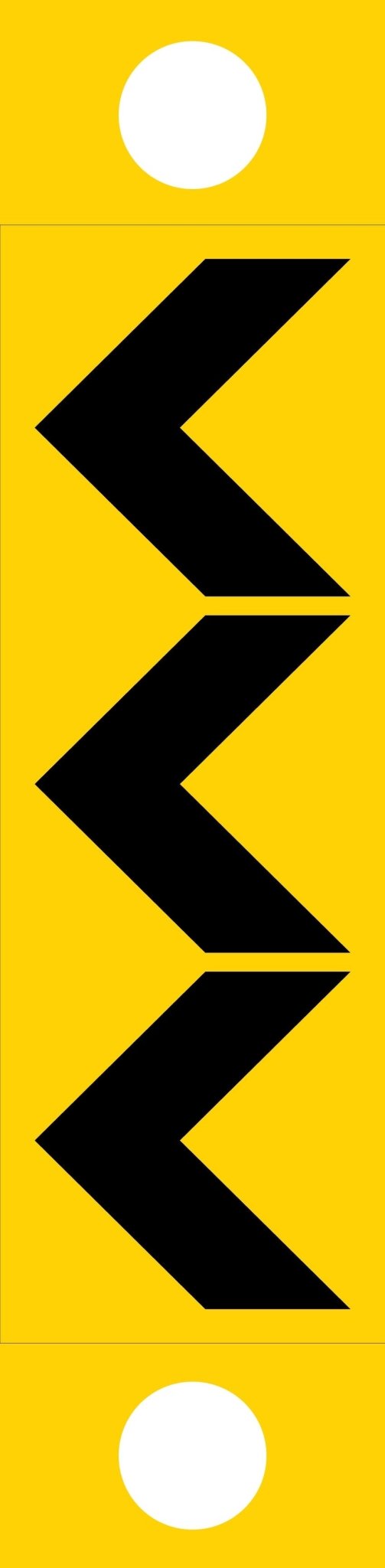 Chevron Left - Corflute Bollard Traffic Signs - New Signs