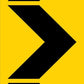 Chevron Right - Corflute Bollard Traffic Signs - New Signs
