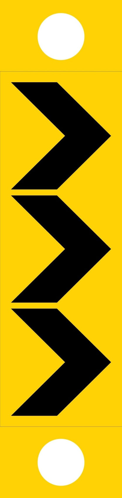Chevron Right - Corflute Bollard Traffic Signs - New Signs