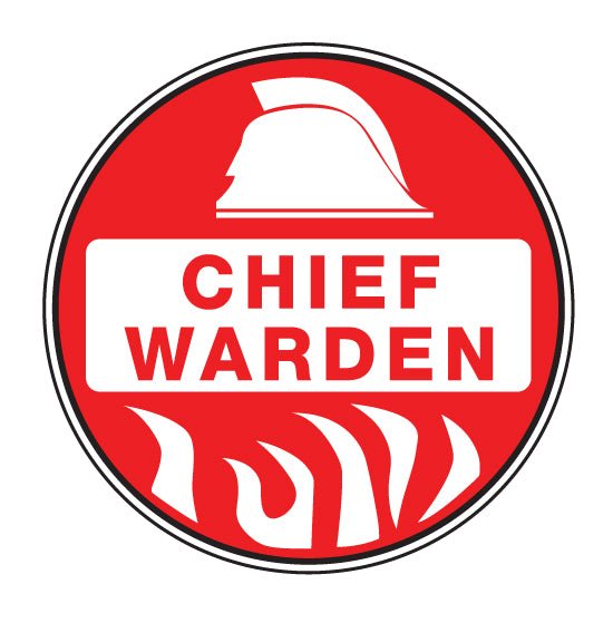 CHIEF WARDEN Hard Hat Stickers - New Signs
